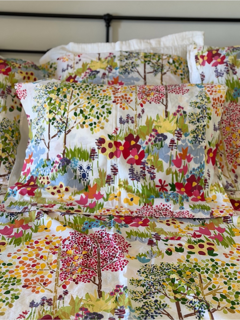 Pottery Barn Multicolor Floral Tree Quilt Set - Picture 3 of 4